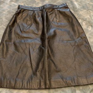 Black Leather Skirt by Contrasts
